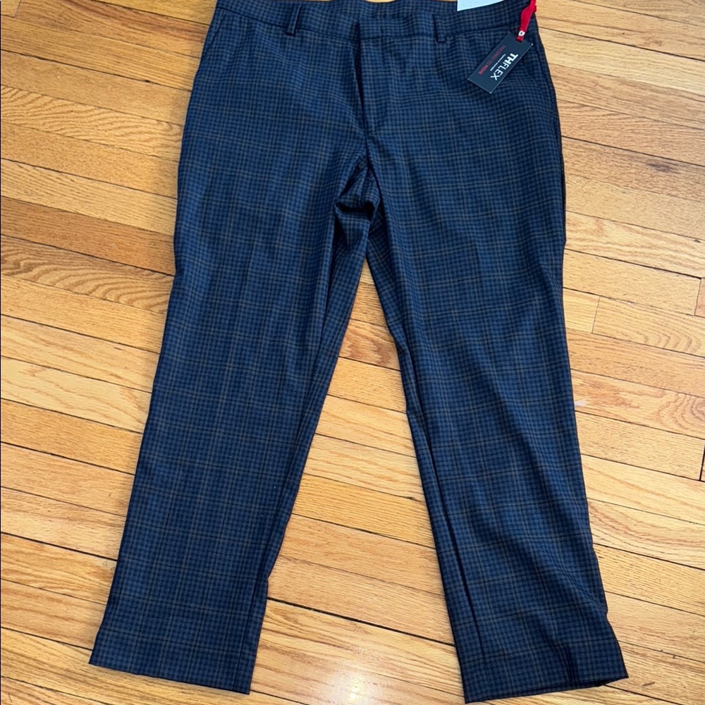 Tommy Hilfiger The Flex Men's Blue Checkered Pants 38x30